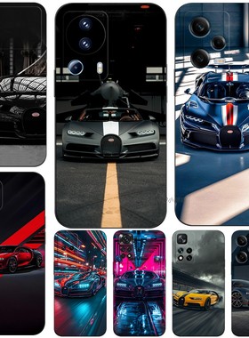 磨砂软手机壳适用红米NOTE1413K80K70K50K6012turbo11PROPLUS+至尊K40K30iUltra5G 布加迪威龙跑赛车