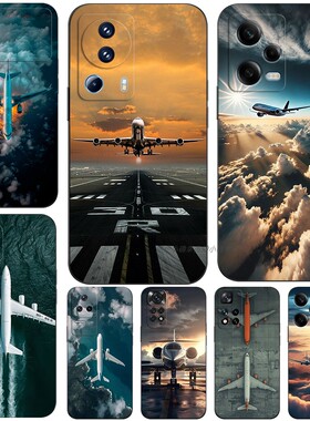 磨砂软手机壳适用红米NOTE1413K80K70K50K6012turbo11PROPLUS+至尊K40K30iUltra5G 客机飞机