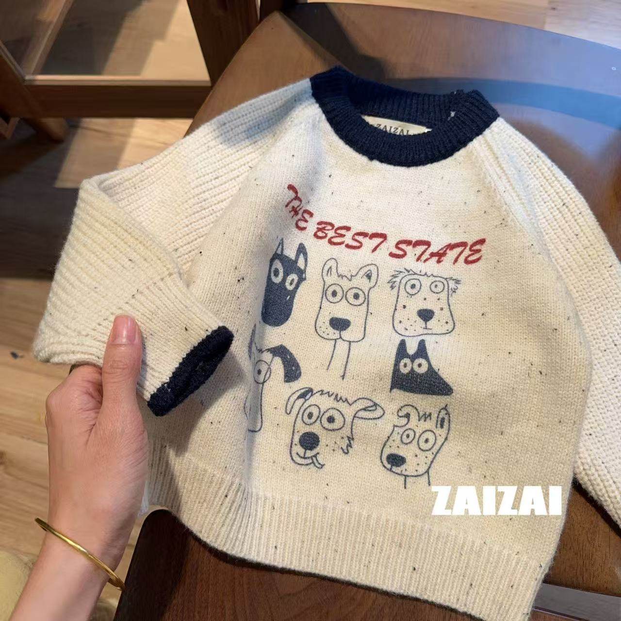 美拉德儿童洋气卡通印花毛衣套头打底衫2025秋冬新款男女童针织衫,童装/婴儿装/亲子装,毛衣/针织衫,淘宝优惠券,粉丝福利购,淘宝优惠卷