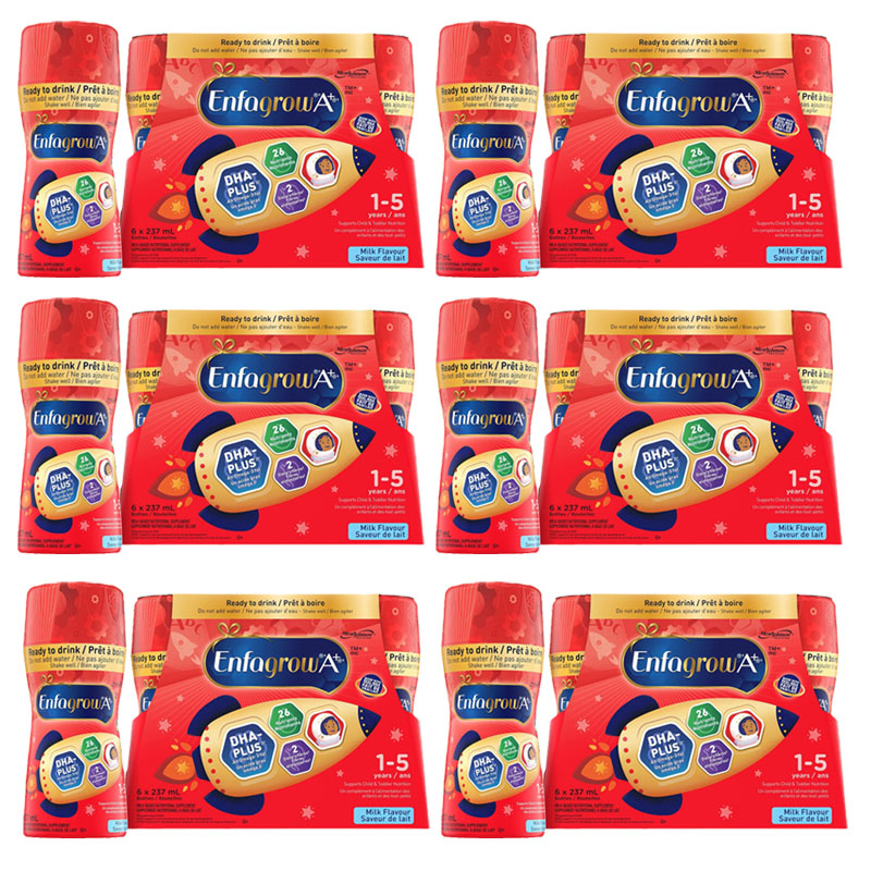 加拿大美赞臣Enfagrow3段水奶婴幼儿三段液体奶237ml*6瓶*6件