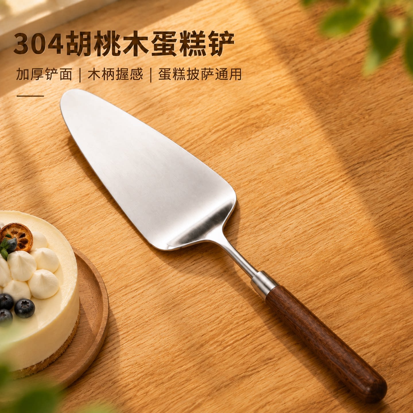 不锈钢304料理铲铁板烧牛排扒铲蛋糕生煎铲煎饼铲压铲手抓饼工具
