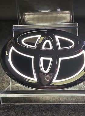 适用于5D丰田发光车标灯 汉兰达卡罗拉凯美瑞RAV4前后尾车标改装
