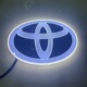 适用丰田汉兰达凯美瑞霸道普拉多双色动态流水发光前后车标灯改装