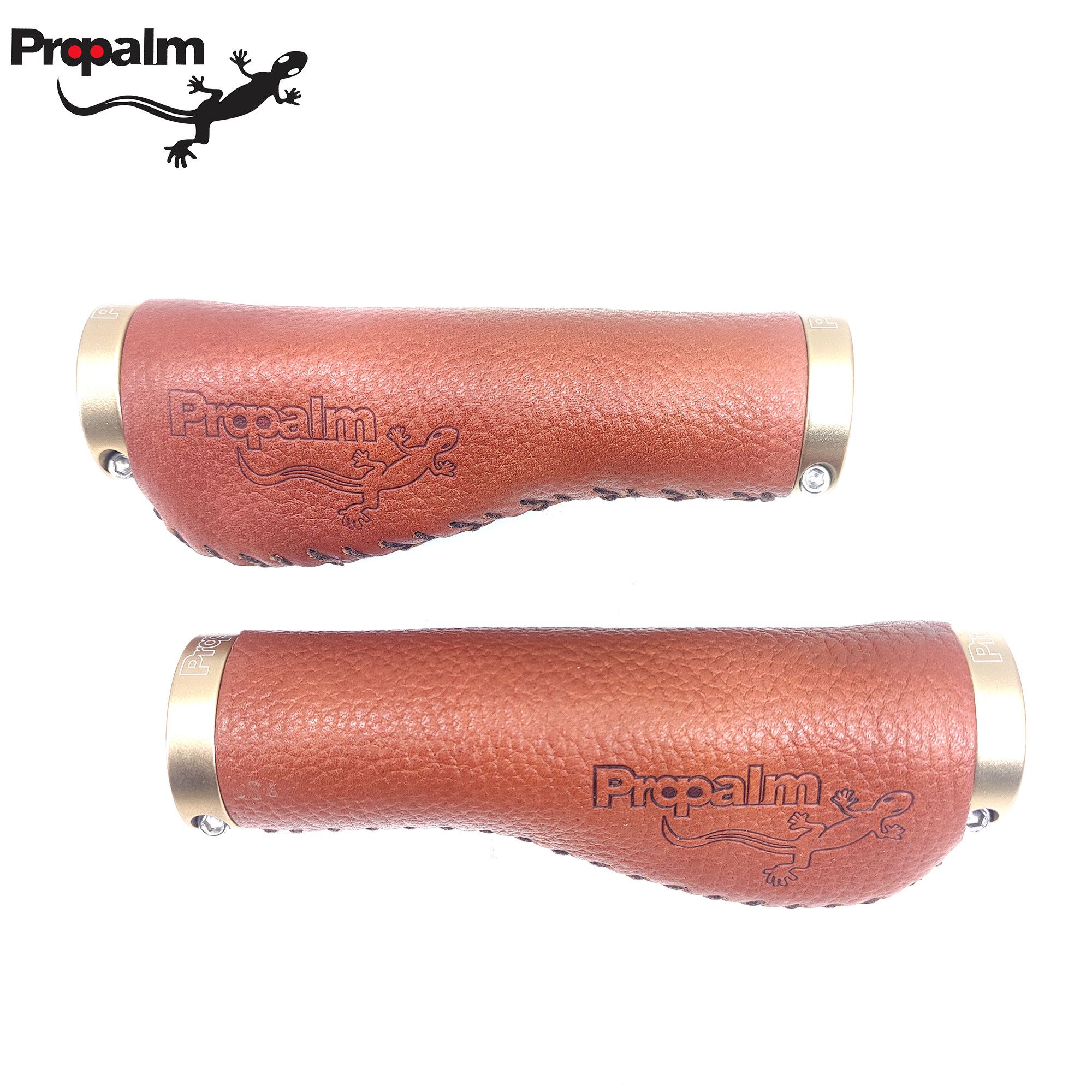 Propalm蜥蜴壁虎真皮牛皮双边锁死山地车自行车把套1032EP