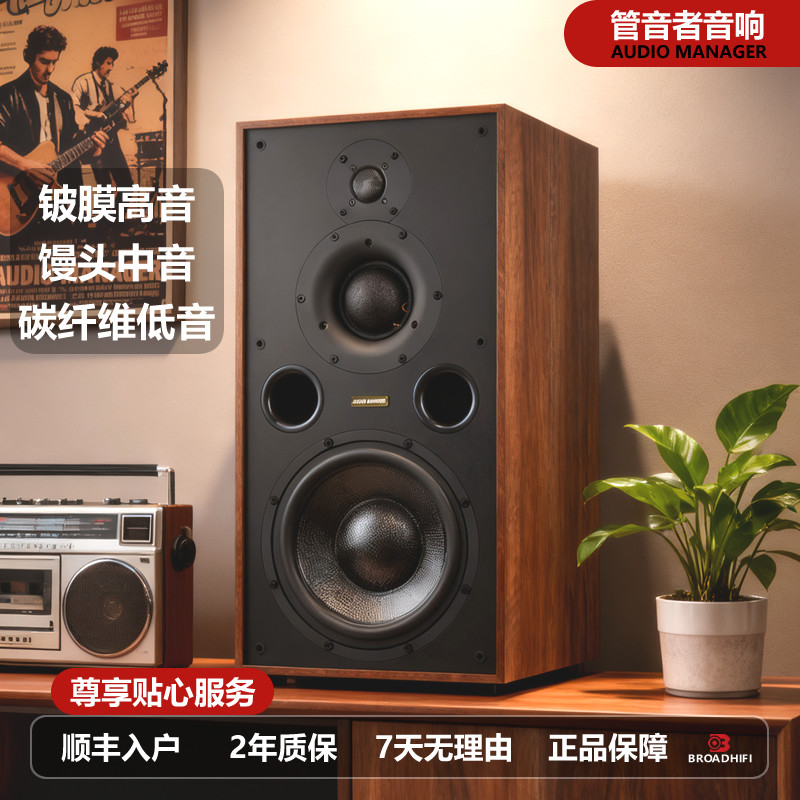 管音者铍膜高音和媲美ATC7寸馒头中音高端10寸三分频书架HIFI音箱