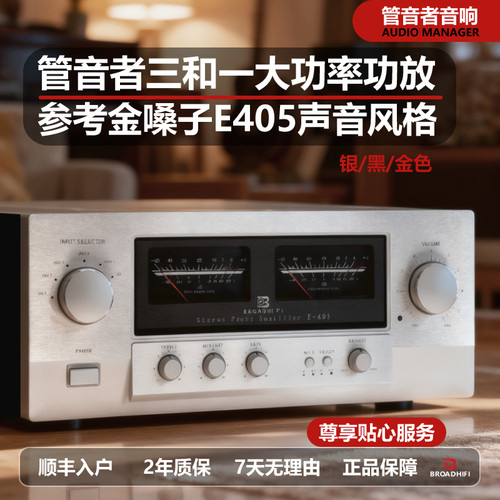 管音者大功率2声道E-405合并功放