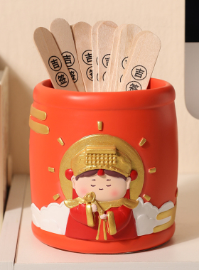 创意国潮妈祖摇签摆件打工人办公室桌面工位玄学装饰品生日礼物女