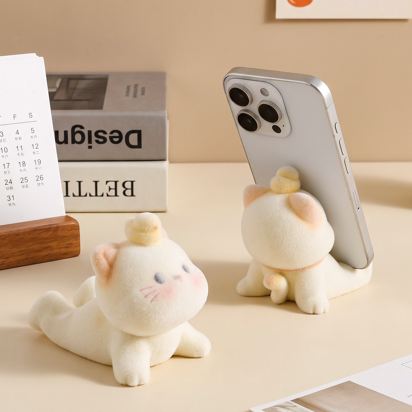 创意猫咪手机支架小摆件可爱办公桌面解压治愈系实用生日礼物女生