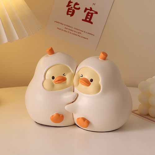 永不分离抱抱鸭摆件桌面装饰礼物