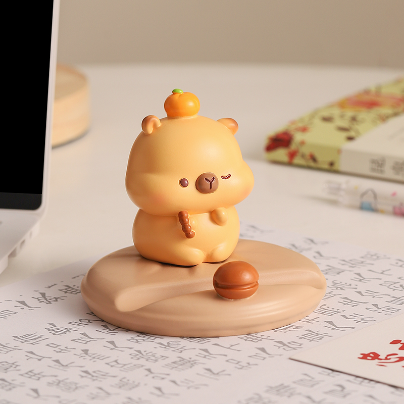 卡皮巴拉手机支架摆件桌面装饰品