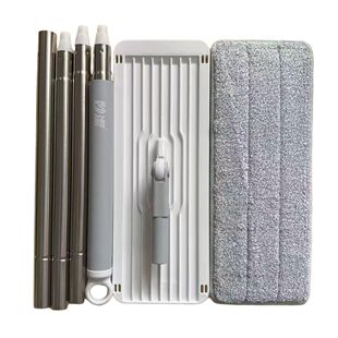妙洁拖把刮好净平板拖把杆替换布33CM懒人拖把配件家用免手洗通用