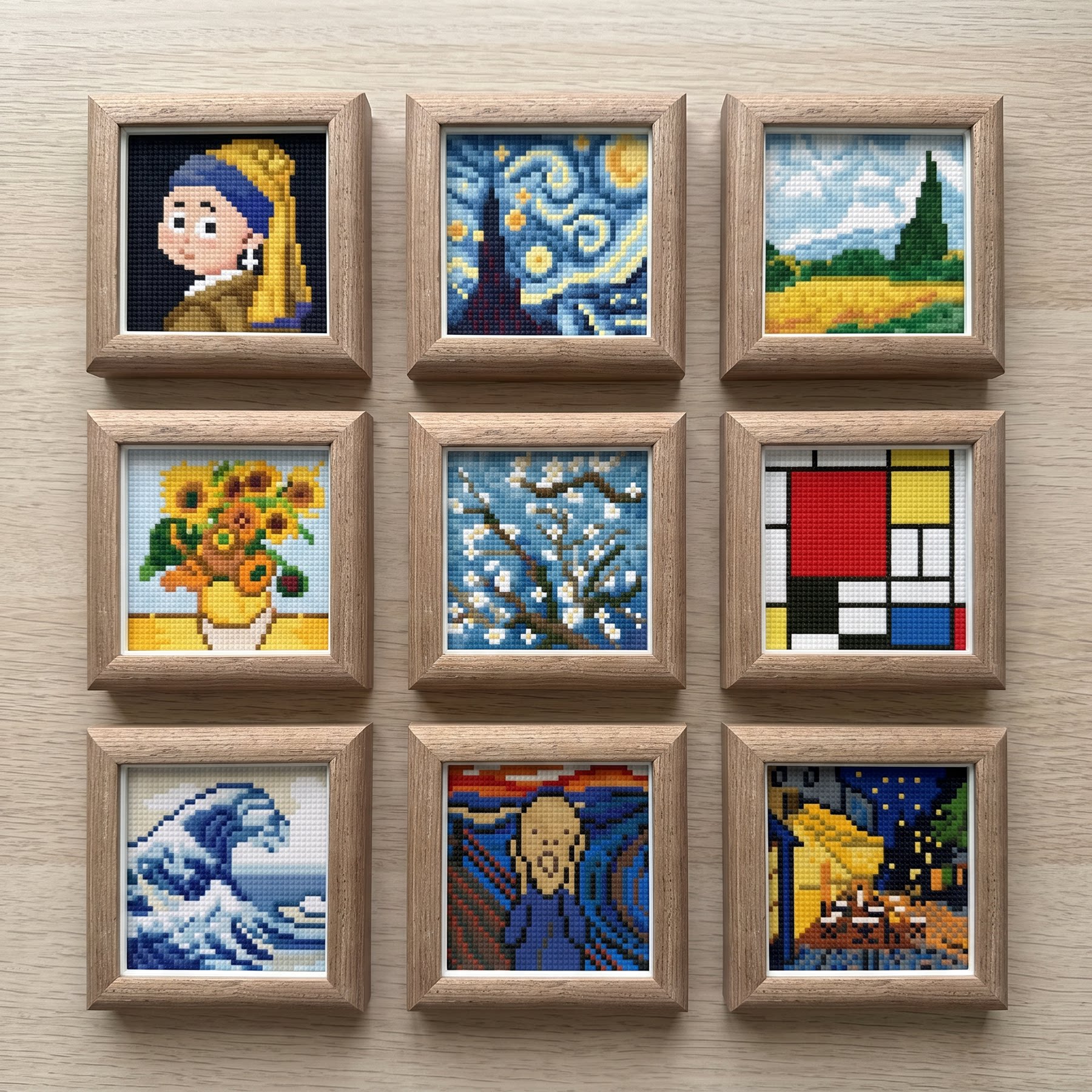 （方钻）真玻璃相框世界名画系列图片