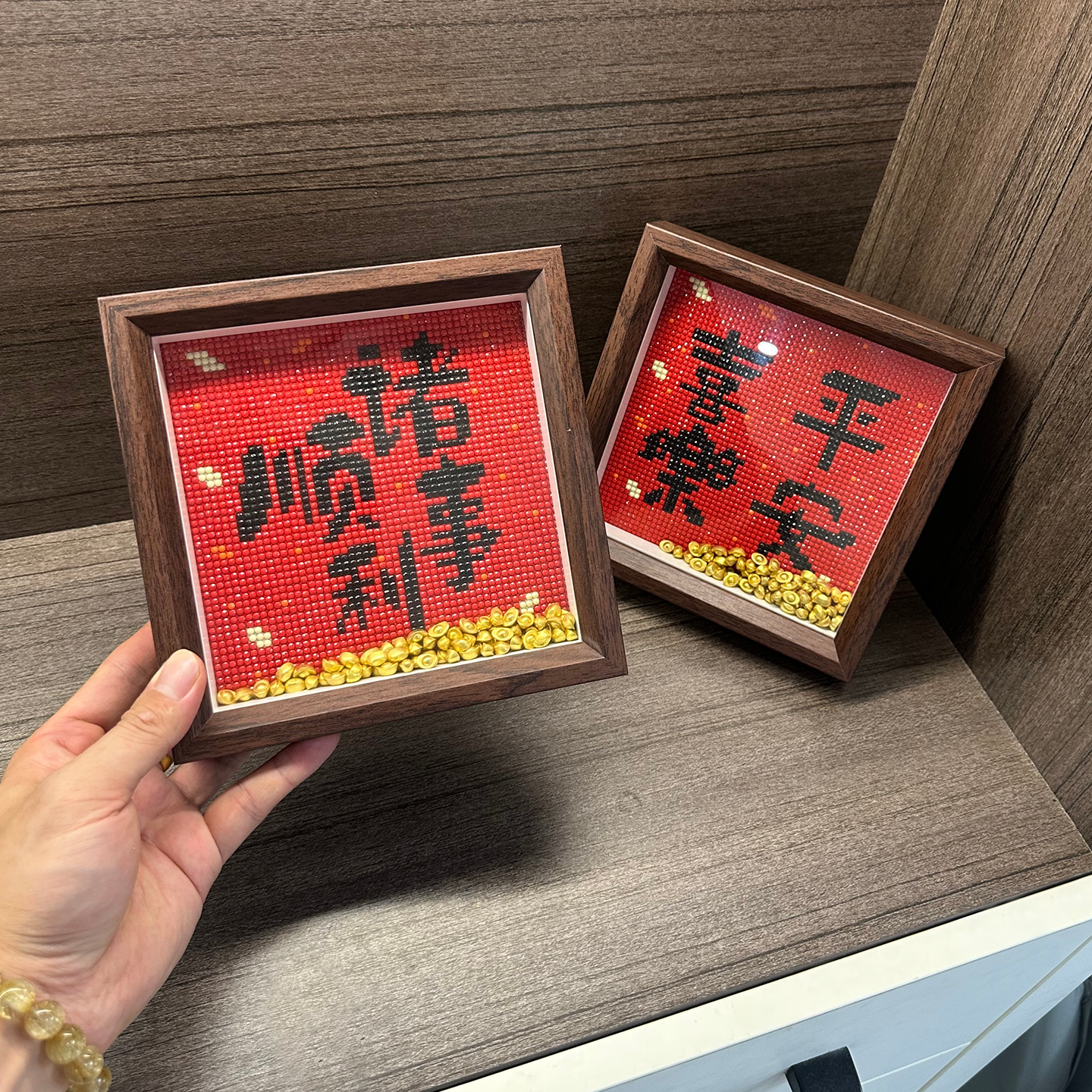 带框钻石画2026新款诸事顺利手工DIY钻石贴十字绣励志新手钻石绣