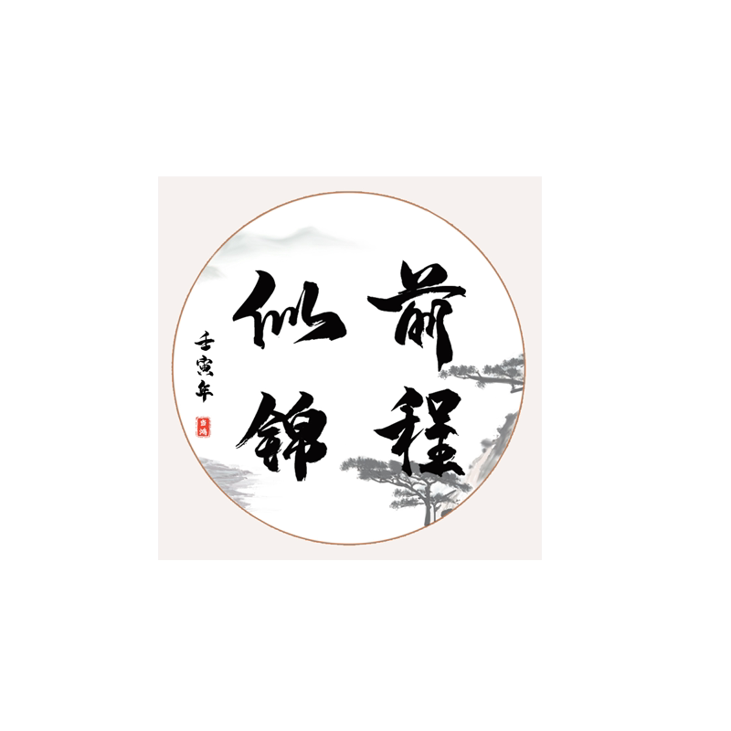 带框钻石画小幅新款客厅书房中国风钻石贴十字绣钻石绣前程似锦
