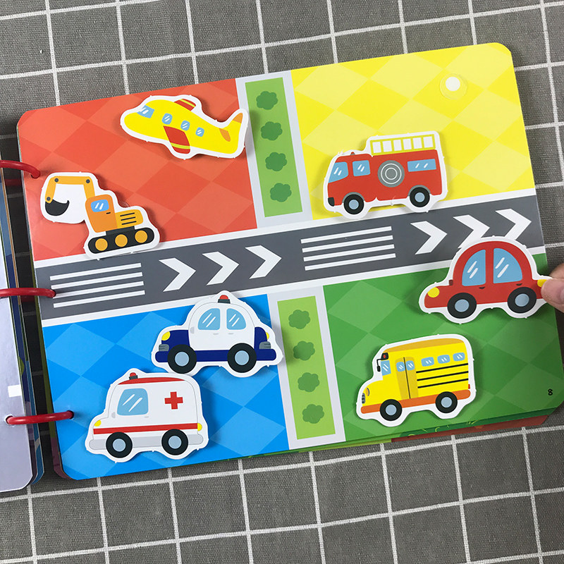 儿童撕不烂的魔力认知贴早教启蒙益智玩具宝宝卡通贴纸书安静贴画