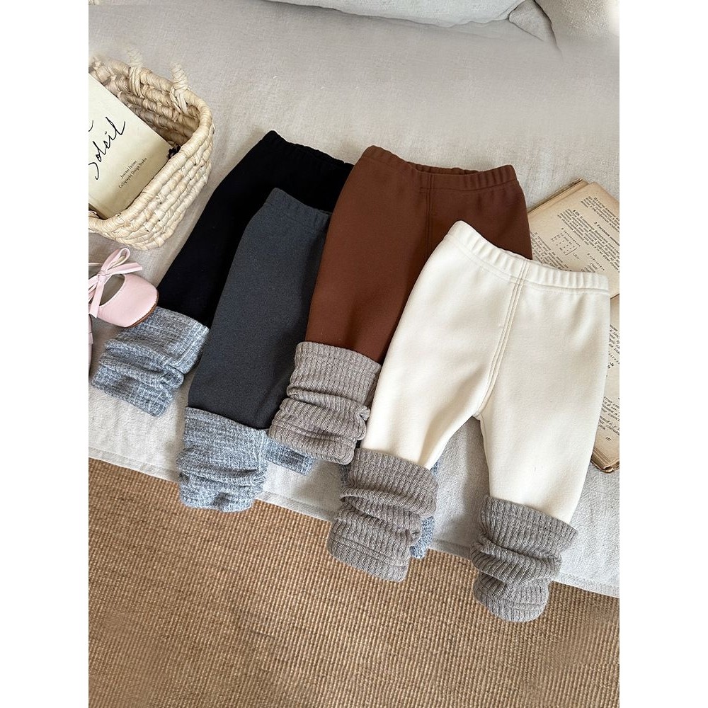 丹尼熊女童打底裤秋冬款新款洋气宝宝加绒加厚拼色裤子冬装儿童外,童装/婴儿装/亲子装,裤子,淘宝优惠券,粉丝福利购,淘宝优惠卷