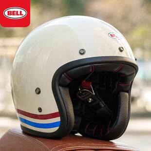 美国bell贝尔复古摩托头盔custom500机车骑行半盔男女四季3/4