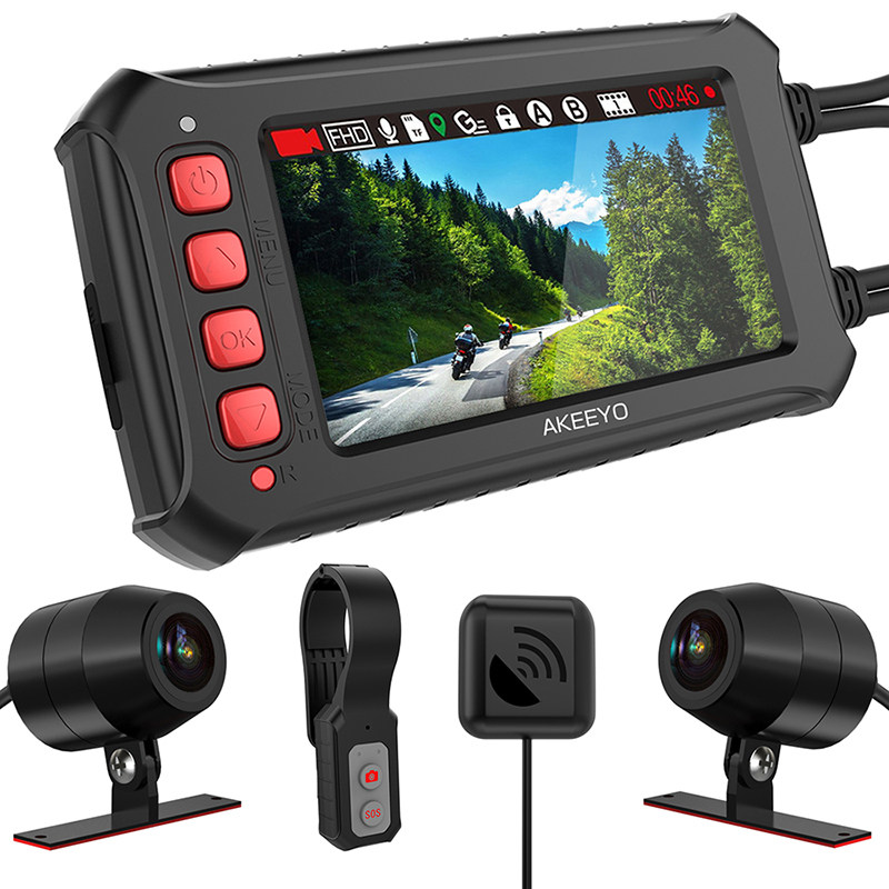 AKEEY爱骑友摩托车行车记录仪前后双录高清,摩托车/装备/配件,摩托车行车记录仪,淘宝优惠券,粉丝福利购,淘宝优惠卷