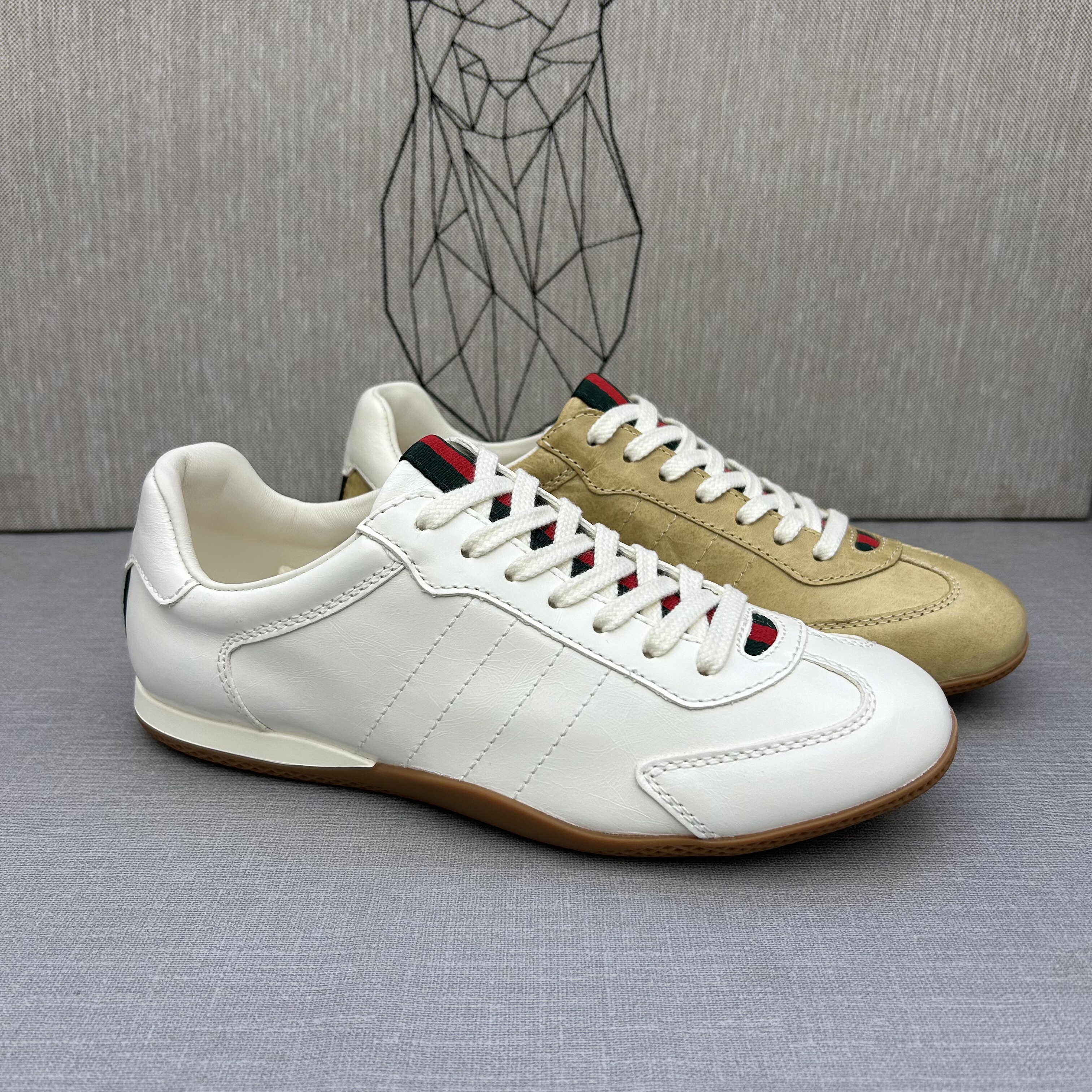 欧洲站2026年新款真皮牛皮系带平底德训鞋时尚百搭休闲鞋运动鞋女,女鞋,德训鞋,淘宝优惠券,粉丝福利购,淘宝优惠卷