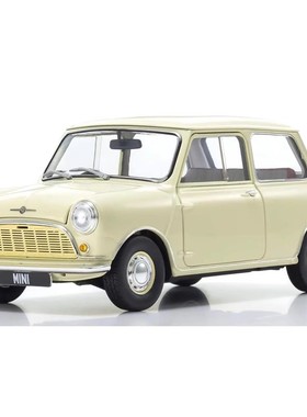 京商 1/18 Morris 迷你 Mini Minor合金汽车模 可开门 白色