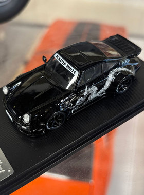 MC 1/64 保时捷 930  黑色龙版 合金巴士模型