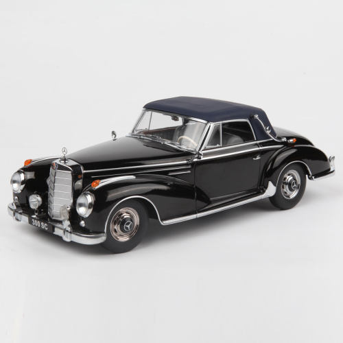 KK 1/18 奔驰 300 Sc Cabriotet 1957 合金汽车模型 不可开门黑色