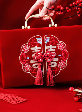 彩礼现金礼盒定亲结婚订婚礼金箱婚礼陪嫁嫁妆箱提亲聘礼三金盒子