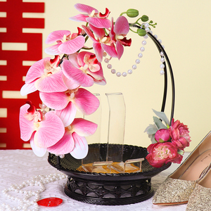 新娘结婚鞋盒新中式蝴蝶兰花篮藏婚鞋盒子diy接亲堵门游戏套圈圈