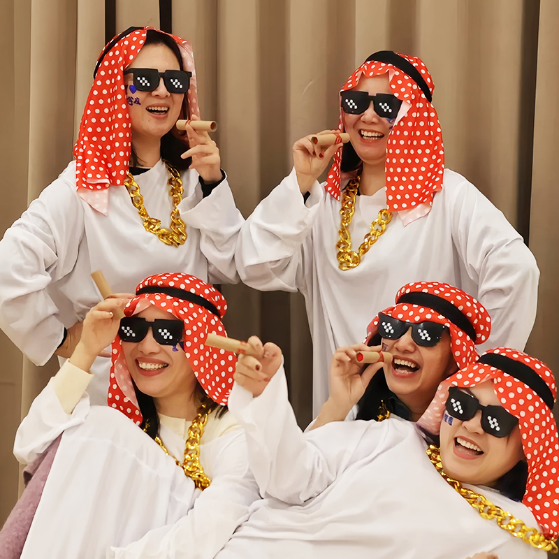 接亲游戏道具创意互动年会穿搭表演搞笑中东迪拜服装阿拉伯长袍