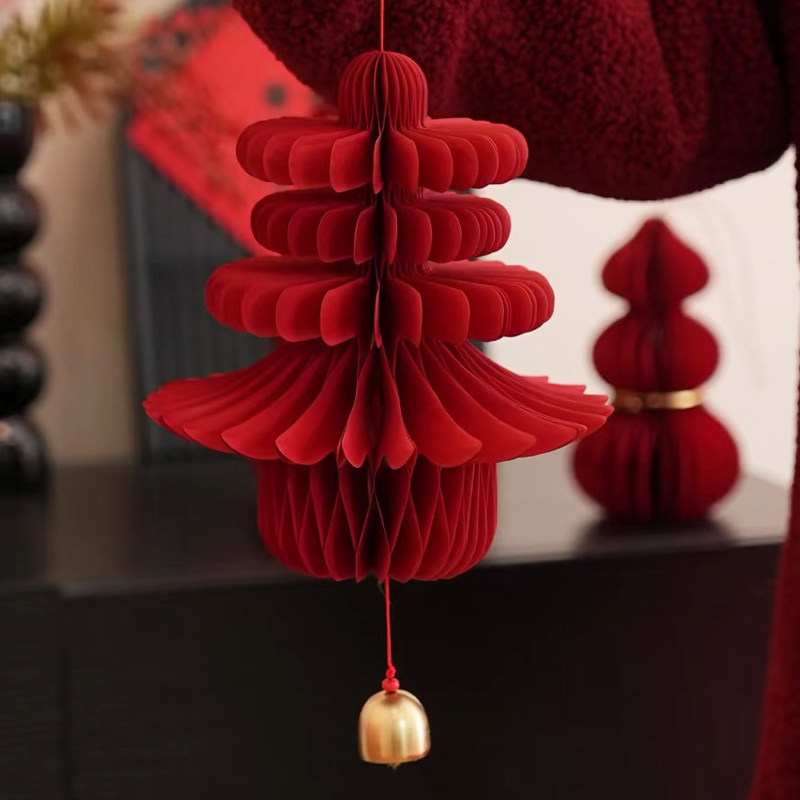 立体春字灯笼挂饰新年室内布置