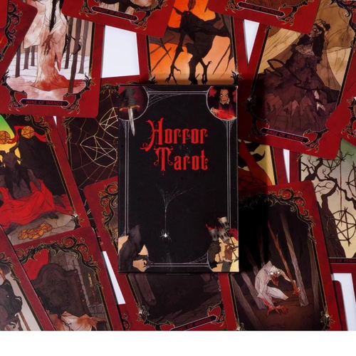 恐怖塔luo牌罗牌塔暗黑风桌游卡牌Horror taro塔洛牌小尺寸嗒罗
