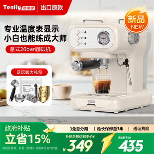 Tenfly添美家意式咖啡机家用小型半自动浓缩萃取20Bar储水式锅炉