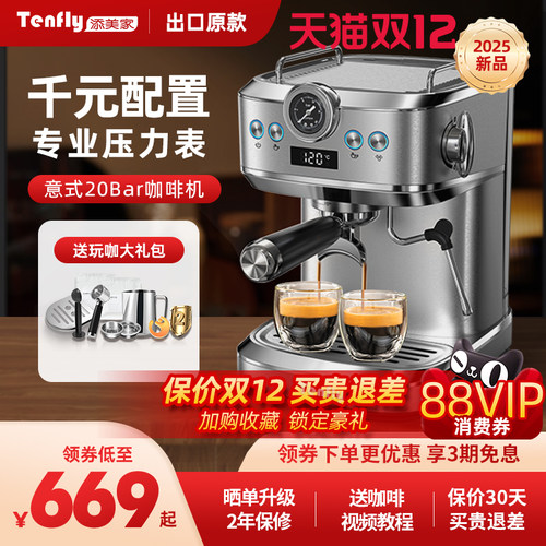 德国Tenfly意式专业咖啡机20Ba