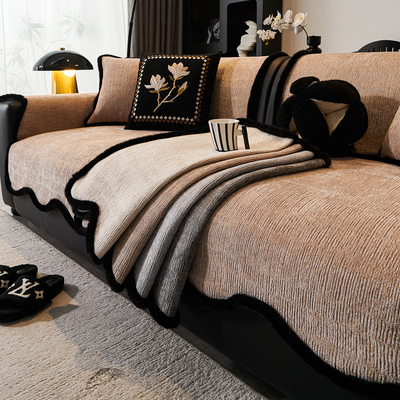 新款2025沙发垫固定防滑皮沙发盖布一片式高级感坐垫四季通用垫布