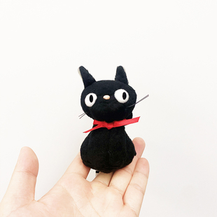 日本进口Totoro魔女宅急便会震动的黑猫吉吉挂件钥匙扣毛绒可爱