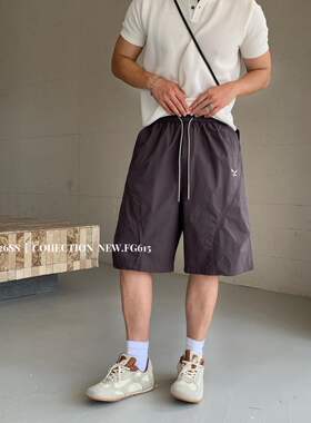 2026新款夏季薄款透气简约短裤男士时尚潮流青少年百搭休闲五分裤