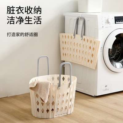 折叠脏衣篮挂篮脏衣服收纳筐浴室洗衣篮家用买菜篮户外手提收纳篮