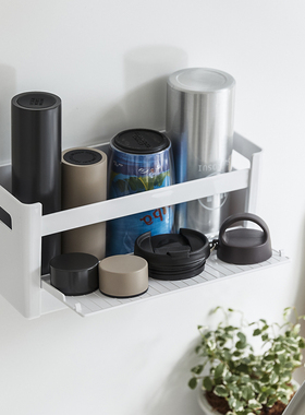 ISETO日本进口冰箱磁铁收纳盒喝水杯置物架收纳架调味瓶整理架子