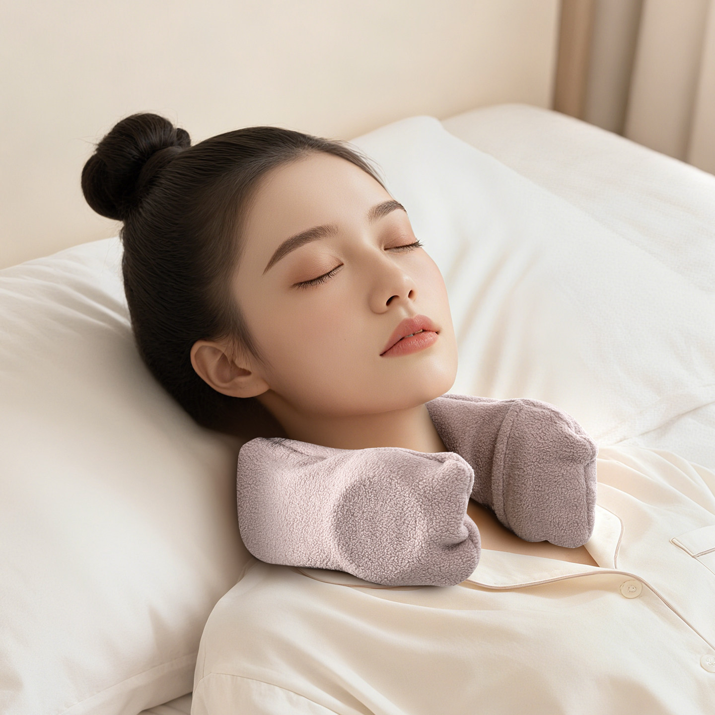 u型注水热水袋颈肩热敷暖水袋暖肩颈保暖袋舒颈热水袋护颈神器