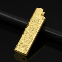 New Grasshopper lighter metal shell protective case, creative carved, personalized grinding wheel, open flame, high-end explosion-proof household thumbnail 6
