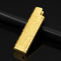 New Grasshopper lighter metal shell protective case, creative carved, personalized grinding wheel, open flame, high-end explosion-proof household thumbnail 2