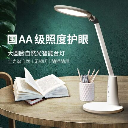 2025护眼学习专用台灯充电插电两用儿童学生卧室阅读书桌超亮台风