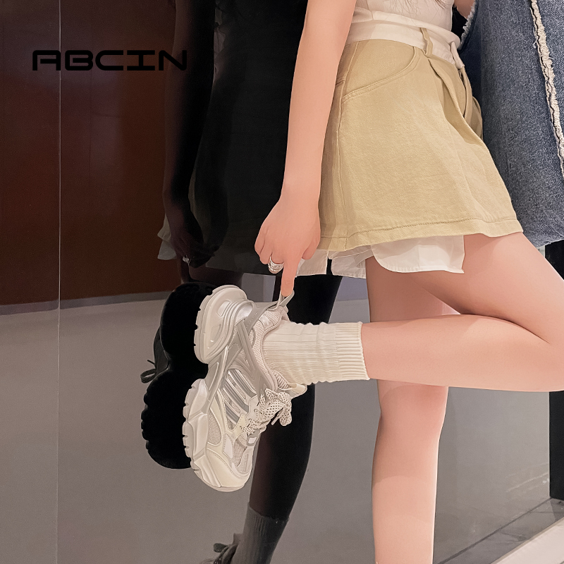 ABCIN厚底透气网面老爹鞋