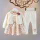 女宝宝裙子两件套婴幼儿童装 2026新款 潮 春秋装 女童碎花连衣裙套装