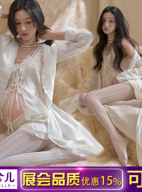 展会新款影楼孕妇拍照服装法式名媛蕾丝套装大肚写真衣服出租3627