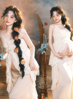 3154新款孕妇拍照服装法式复古宫廷油画风公主裙影楼孕姿服出租