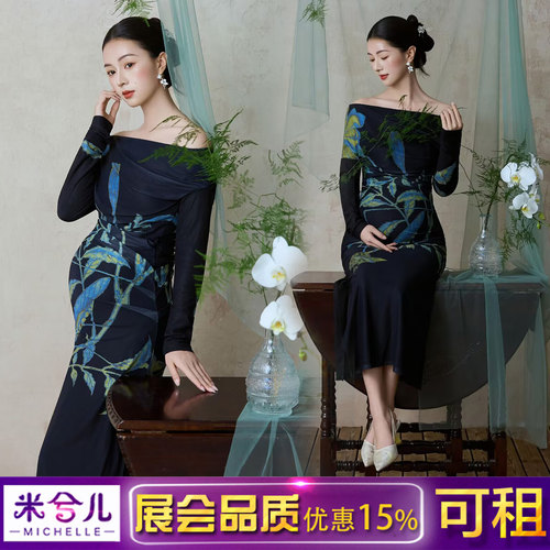 影楼新中式复古孕妇拍照服出租
