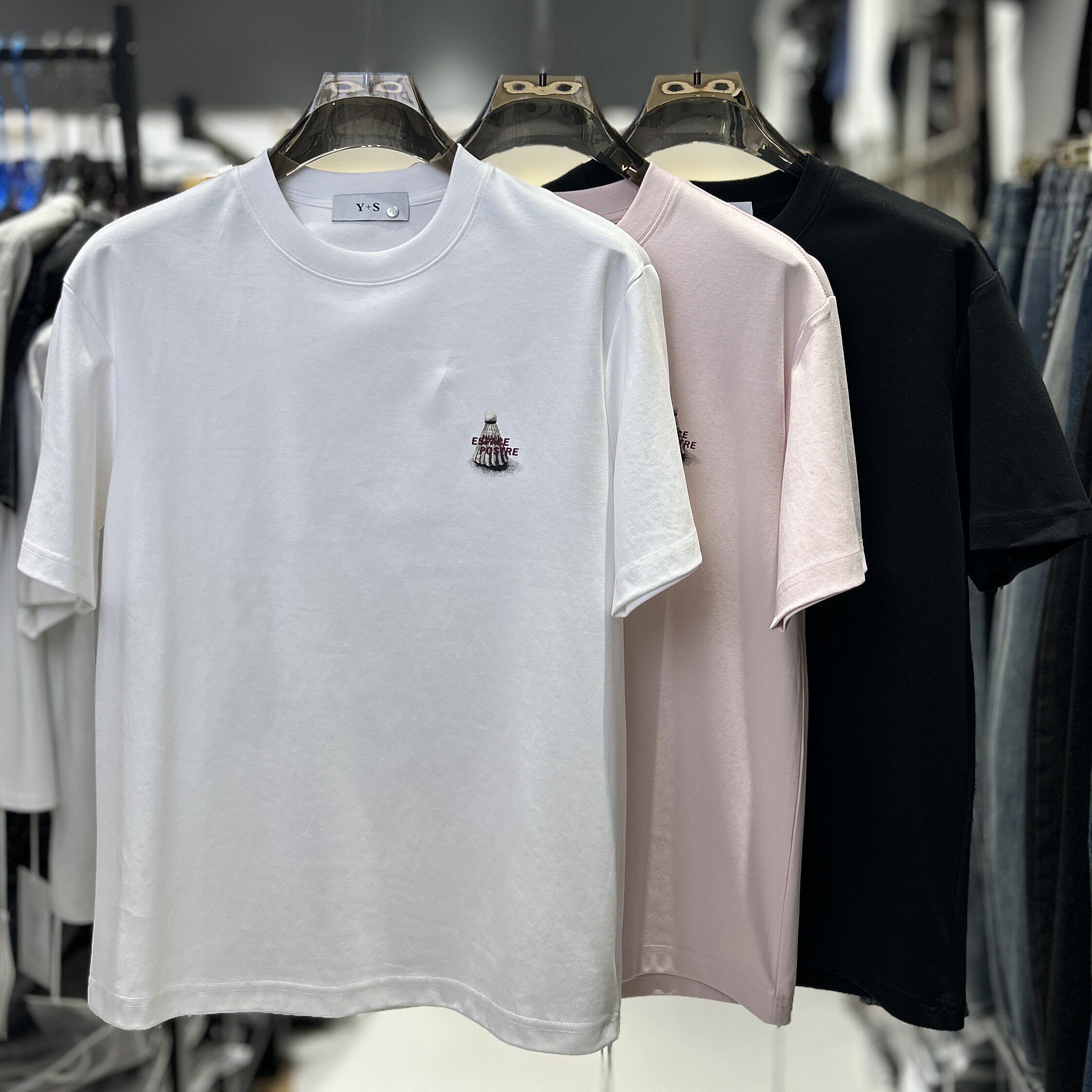 CYC潮牌羽毛球印花短袖夏季纯棉宽松休闲情侣运动风半袖T恤71010