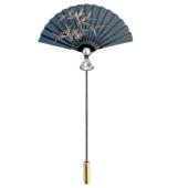 LUMIERE 故宫兰花 竹扇子胸针 美颂之光MAISON 新中式 送礼首选