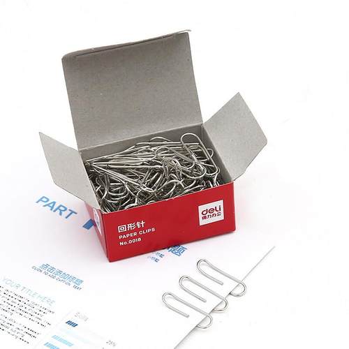 力0得01Deli\/得8曲别针回形针三角形005办公用品回回型针行针金